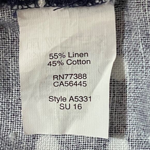 J. Crew Factory Navy & White Polka Dot Linen Blend Shorts Size 0 - Picture 5 of 7